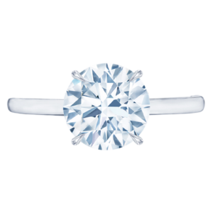 The Kwiat Setting Engagement Ring with a Round Brilliant Diamond in Platinum, Style #F-17703A-0-DIA-PLAT